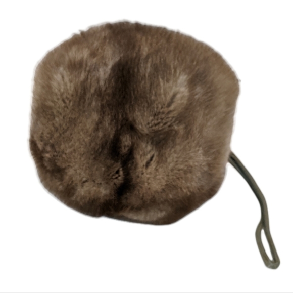GIRLS vintage tan mink fur muff - Picture 4 of 6
